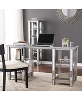 Worti Mirrored Desk Glam Style