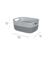 Simplify 2-Tone Decorative Large Storage Basket