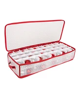 Simplify 80 Count Ornament Storage Organizer in Red