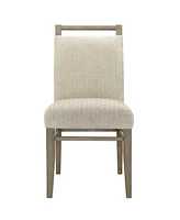 Madison Park Elmwood Modern Fabric Upholstered Dining Chair with Exposed Top, Set of 2