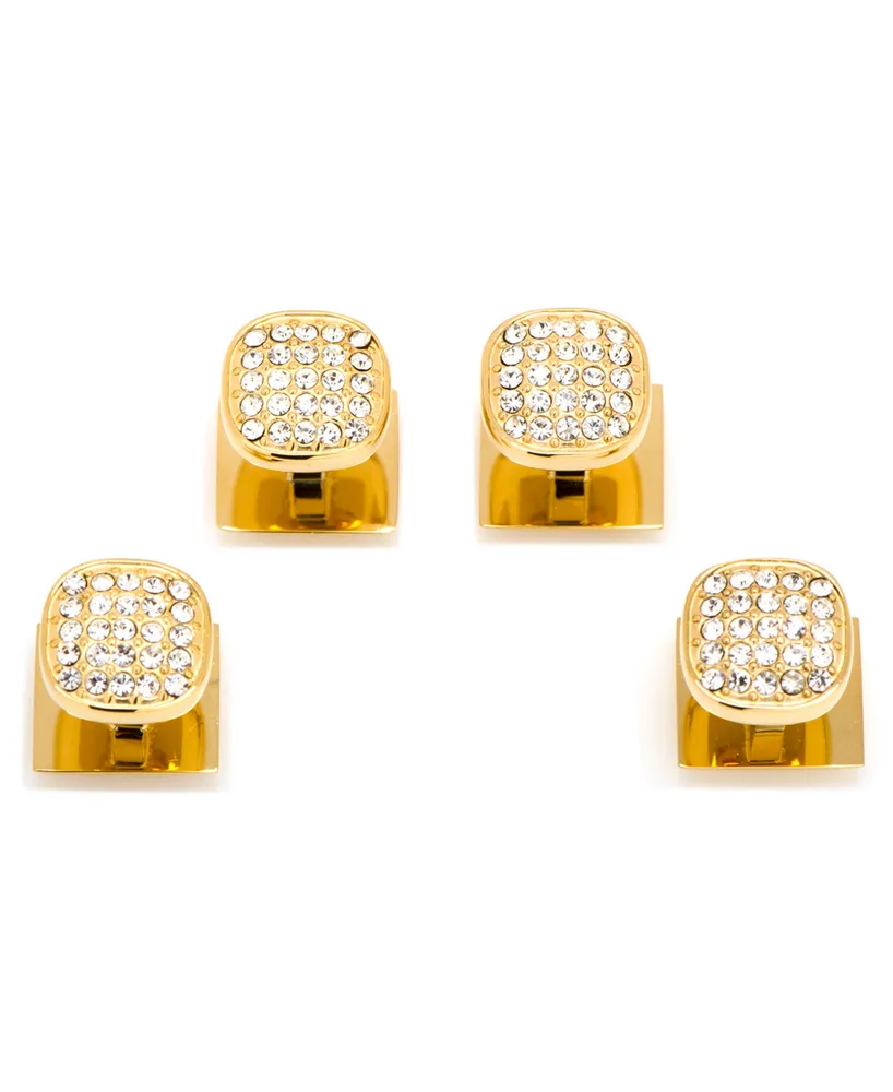 Men's Pave 4 Piece Stud Set - Gold