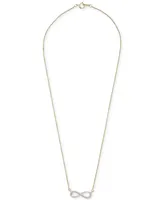 Wrapped Diamond Infinity 17" Pendant Necklace (1/20 ct. t.w.) in 14k Gold, Created for Macy's