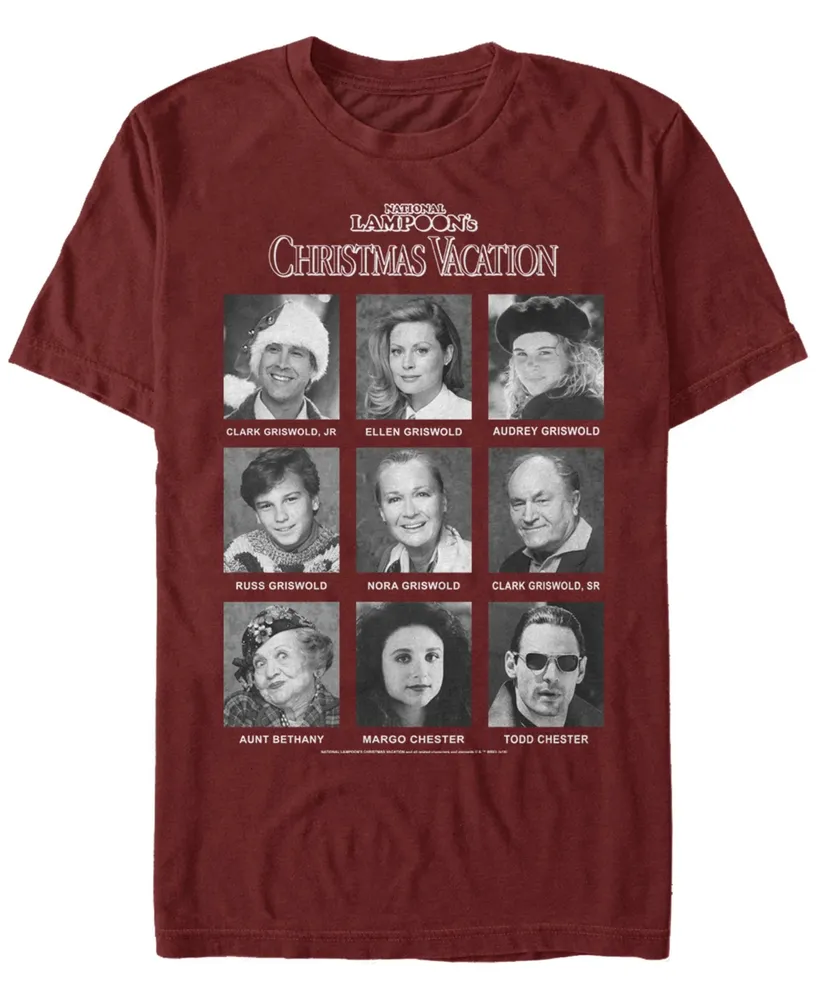 Men's National Lampoon Christmas Vacation Family Yearbook Short Sleeve T-shirt