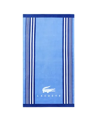 Lacoste Home Oki Striped Cotton Beach Towel