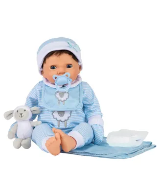 Tiny Treasures Toy Baby Doll with Layette Set