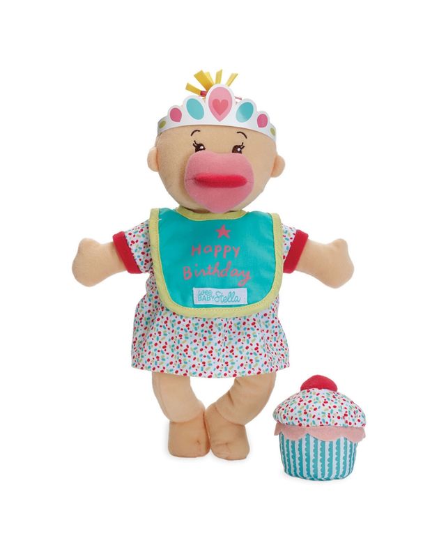 Manhattan Toy Company Wee Baby Stella Sweet Scents 12" Soft Baby Doll and Birthday Set