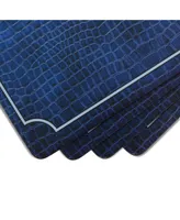 Pimpernel Blue Croc Placemats, Set of 4