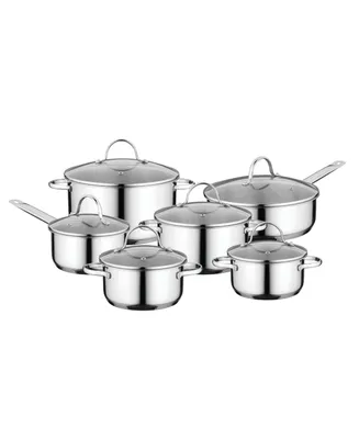 Essentials Comfort Cookware Set, 12 Pieces - Silver