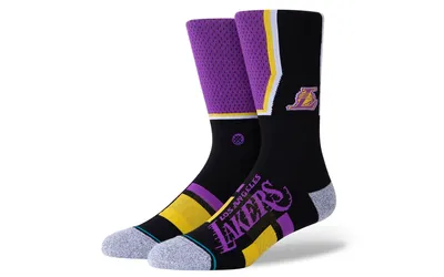 Stance Men's Los Angeles Lakers Shortcut 2 Crew Socks