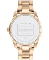 Coach Women's Preston Carnation Gold-Tone Bracelet Tea Rose Watch 36mm