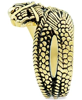 Men's Dragon Ring Yellow & Black Ion-Plated Stainless Steel