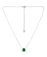 Giani Bernini Created Green Quartz and Cubic Zirconia Accent Necklace