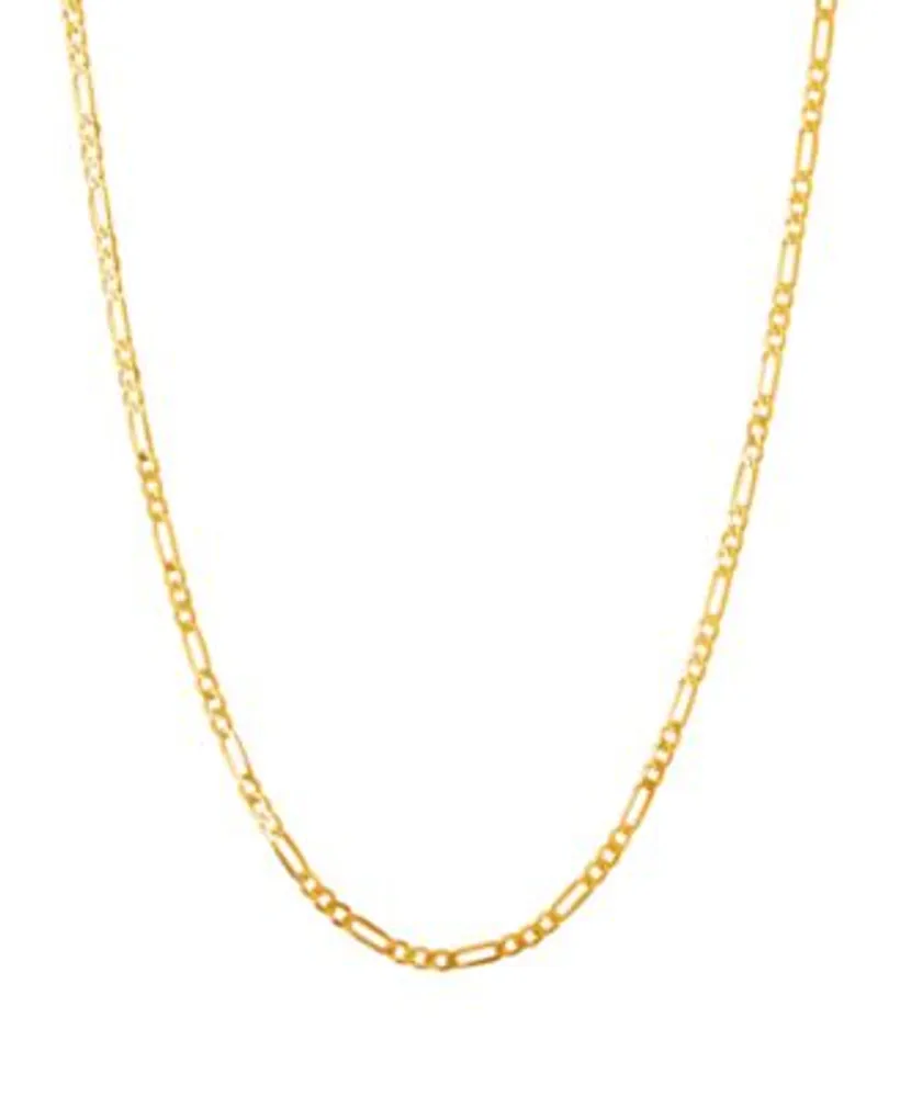 Italian Gold Polished Figaro Link Chain 1.85mm Collection In 10k Gold
