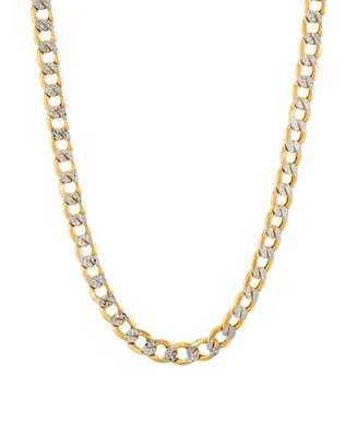 Polished Diamond Cut 22" Curb Chain in 10K Yellow Gold