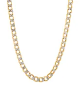 Polished Diamond Cut 22" Curb Chain in 10K Yellow Gold