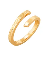 Polished Diamond Cut Bypass Ring in 10K Yellow Gold