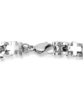 Andrew Charles by Andy Hilfiger Men's Cross Link Bracelet in Stainless Steel