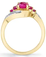 Ruby (1-1/3 ct. t.w.) & Diamond (1/10 ct. t.w.) Ring in 10k Gold