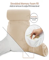 Nestl Soft Velour Cover Reading Backrest Pillow Set, Extra Large