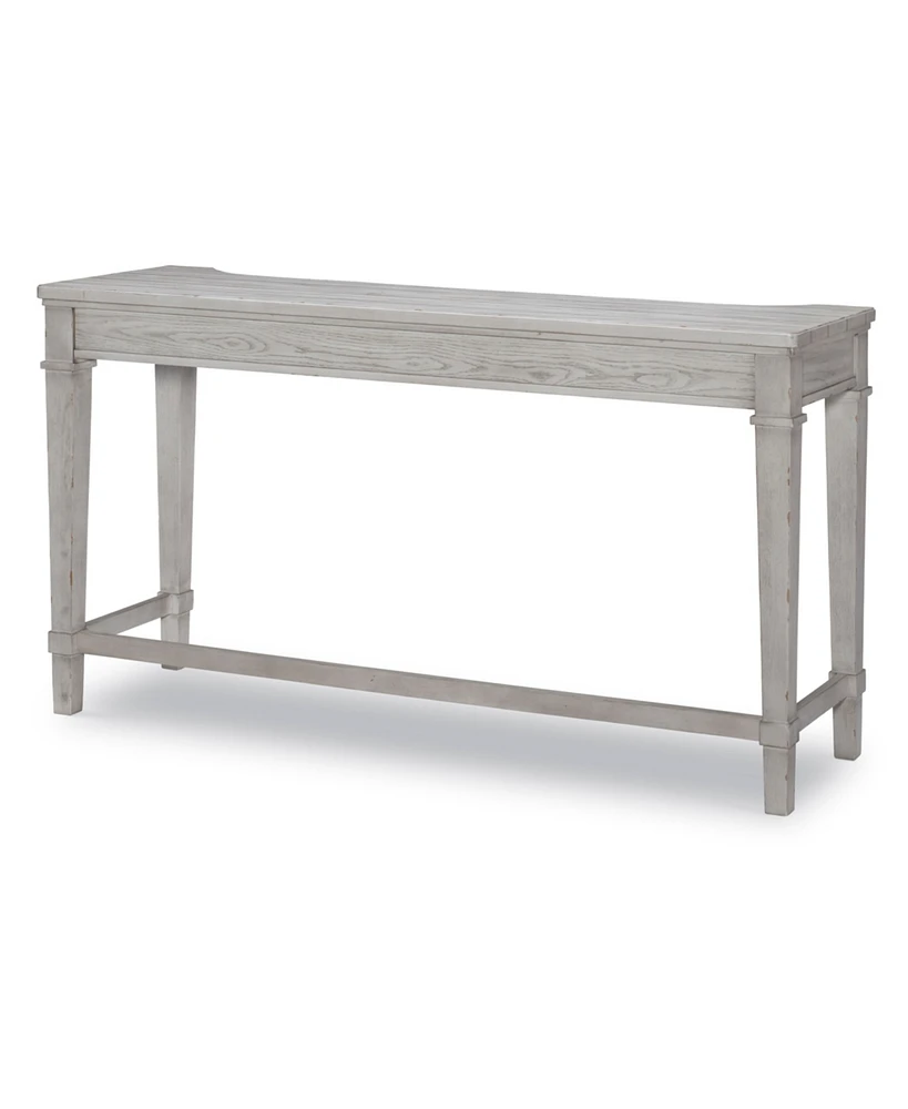 Closeout! Belhaven Sofa Table / Desk in Weathered Plank Finish Wood