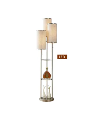 Artiva Usa Eleanor 66" Led Tri-Light Shelf Floor Lamp