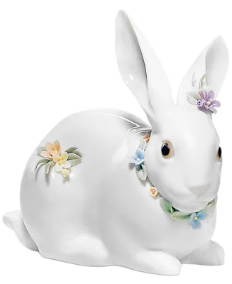 Lladro Collectible Figurine, Attentive Bunny with Flowers