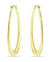 Giani Bernini Large Sterling Silver Graduated Drop Hoops, 1.75"