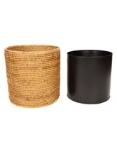 Artifacts Rattan Round Waste Basket
