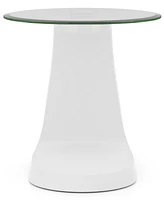 Furniture of America Kilvo Glass Top End Table