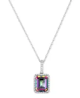 Mystic Topaz (3-1/2 ct. t.w.) & Diamond (1/6 ct. t.w.) 18" Pendant Necklace in 14k White Gold