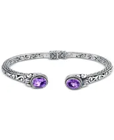 Amethyst Scrollwork Cuff Bracelet (3-5/8 ct. t.w.) in Sterling Silver