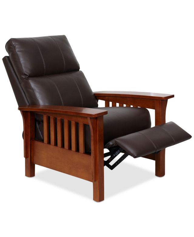 Harrison Leather Pushback Recliner, Created for Macy's