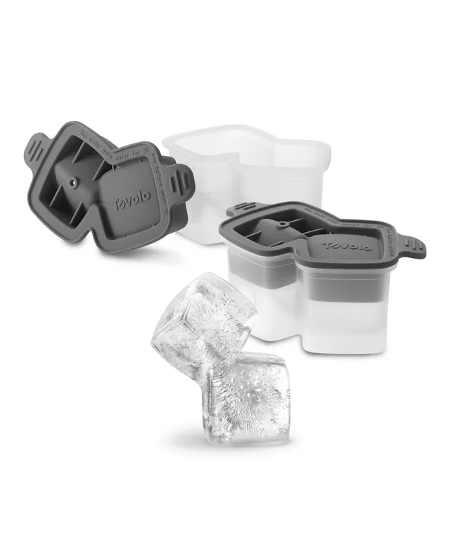 Tovolo Perfect Cube Silicone Ice Tray with Lid - Charcoal