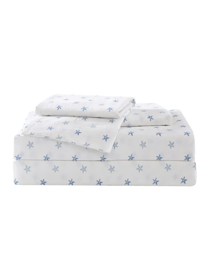 Tommy Bahama Starfish Treasure Washed Cotton King Sheet Set