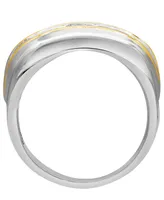 Men's Diamond Two Row Band (3 ct. t.w.) 10k Gold & White