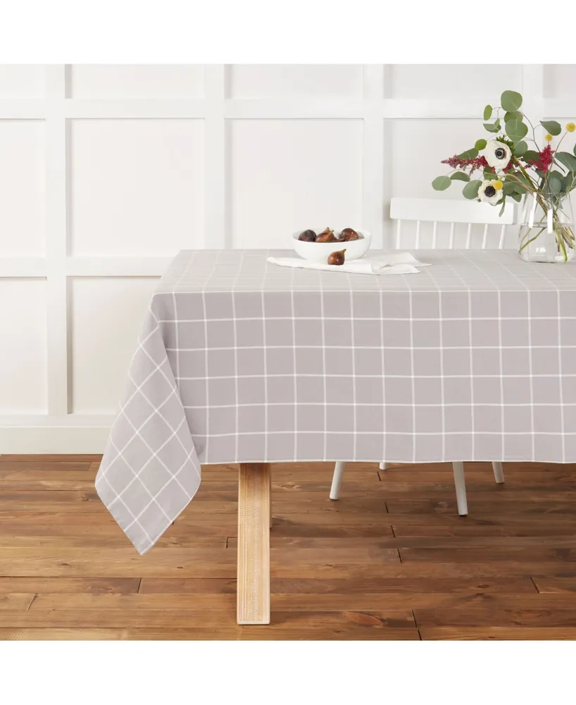 Town & Country Living Window Pane Tablecloth Single Pack 60"x84"