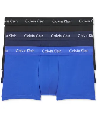 Calvin Klein Men's 3-Pack Cotton Stretch Low-Rise Trunk Underwear