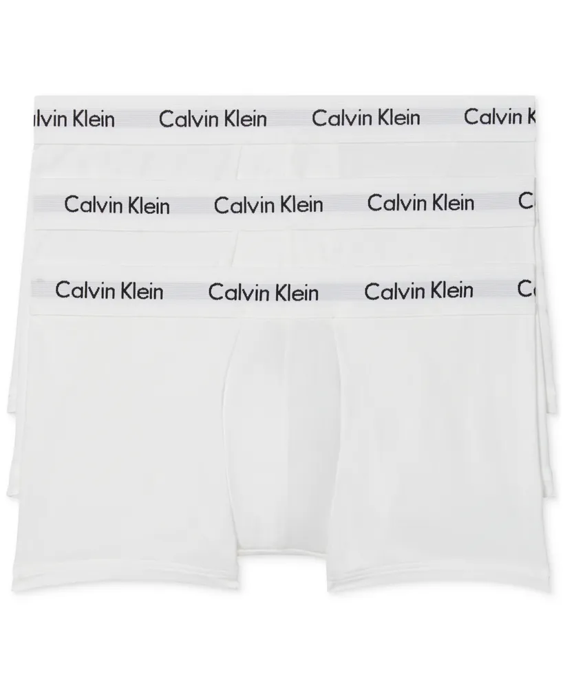 Calvin Klein Men's 3-Pack Cotton Stretch Low-Rise Trunk Underwear