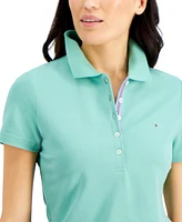 Tommy Hilfiger Women's Solid Short-Sleeve Polo Top