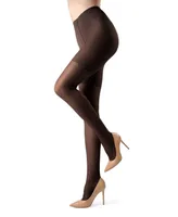 MeMoi Women's Crystal Sheer Shaper Control Top Tights