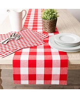 Design Imports Reversible Gingham - Buffalo Check Table Runner, 14" x 108"