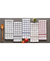 Design Imports Windowpane Terry Dishtowel, Set of 4