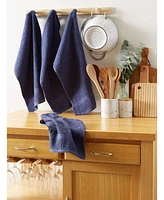 Design Imports Solid Waffle Terry Dishtowel, Set of 4