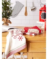 Design Imports Santa Chef Clause Kitchen, Let It Snow Dishtowel, Set of 3