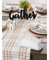 Design Imports Farm To Table Check Table Runner, 14" x 72"