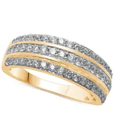 Diamond Multirow Statement Ring (3/4 ct. t.w.) 10k Gold