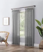 No. 918 Ceri Texture Jute Tabs Semi Sheer Tab Top Curtain Panel Collection