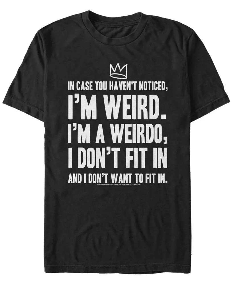 Men's Riverdale Jughead I'm Weird Short Sleeve T-shirt