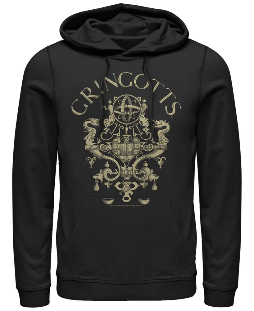 Men's Harry Potter Sorcerer's Stone Gringotts Logo Fleece Hoodie