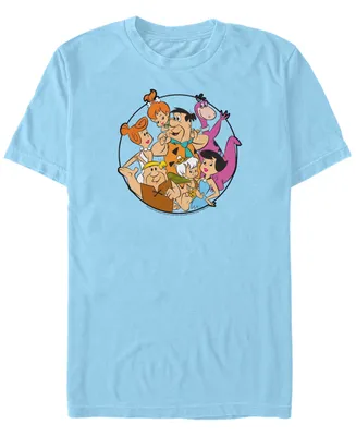 Men's The Flintstones Circle Flintstone Short Sleeve T-shirt